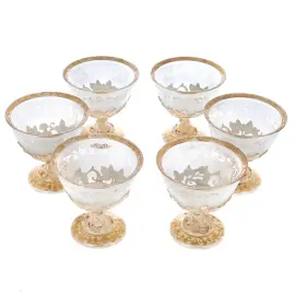 Набор креманок на 6 персон "Осенний сад"  Златоуст Набор креманок на 6 персон "Осенний сад"  Златоуст