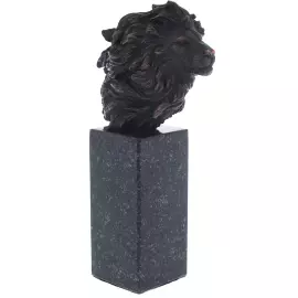 Авторская скульптура из бронзы "Голова льва"