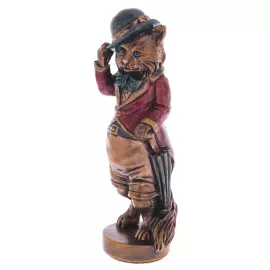 Скульптура из бронзы "Кот" в подарочной упаковке