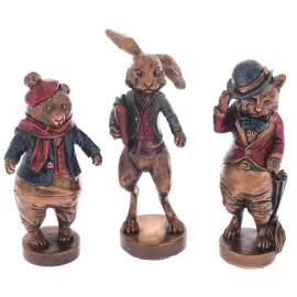 Скульптура из бронзы "Кролик" в подарочной упаковке