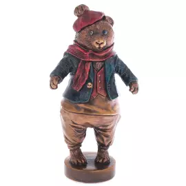 Скульптура из бронзы "Мишка" в подарочной упаковке