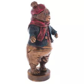 Скульптура из бронзы "Мишка" в подарочной упаковке