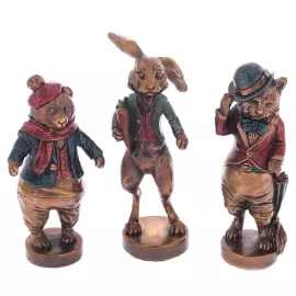 Скульптура из бронзы "Мишка" в подарочной упаковке