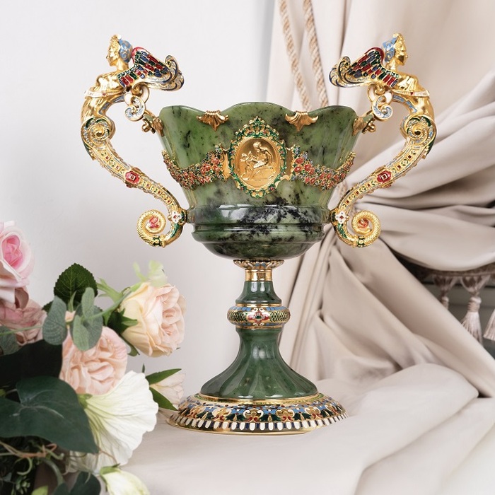 Exclusive jade bowl "Muse" Zlatoust