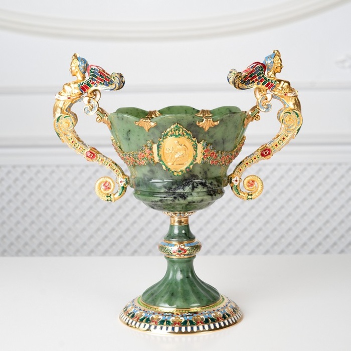 Exclusive jade bowl "Muse" Zlatoust