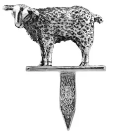 Silver-plated Moose cheese set: cheese knife, skewer, blackened