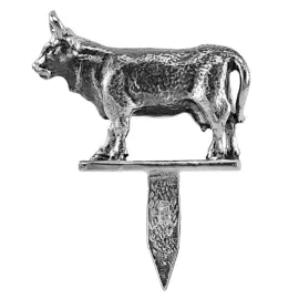 Silver-plated Hunting cheese set: cheese knife, tray, skewer