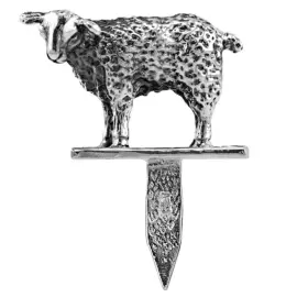 Silver-plated Hunting cheese set: cheese knife, tray, skewer