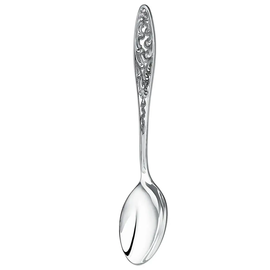 Silver-plated Rybatsky tea set: spoon, glass, cup holder, blackened, for 1 person