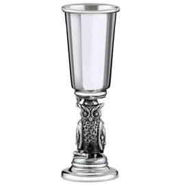Silver-plated set of "Owl" glasses, polished, with blackening