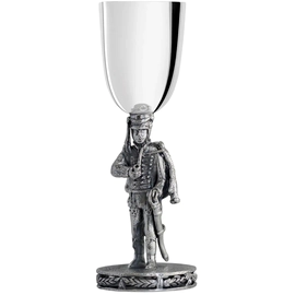 Silver-plated set of Ata-Bata glasses, polished, with blackening, for 3 persons