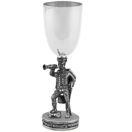 Silver-plated set of Ata-Bata glasses, polished, with blackening, for 3 persons