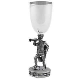 Silver-plated set of glasses "Soldiers", polished, with blackening, for 3 persons
