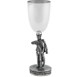 Silver-plated set of glasses "Soldiers", polished, with blackening, for 3 persons