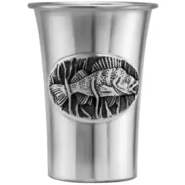 Посеребренный набор стопок "Рыбацкие" полированный, с чернением, на 6 персон Посеребренный набор стопок "Рыбацкие" полированный, с чернением, на 6 персон