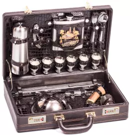 Набор для пикника подарочный "Люкс" (коричневый)