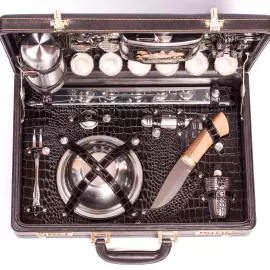 Набор для пикника подарочный "Люкс" (коричневый)