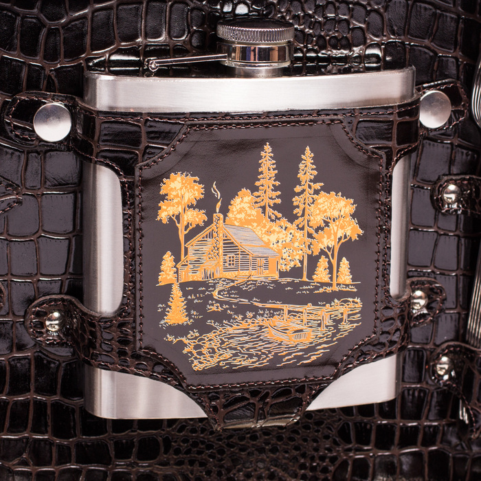 Набор для пикника подарочный "Люкс" (коричневый)