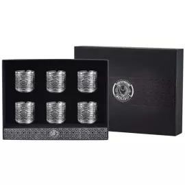 Посеребренный набор колец для салфеток "Серебряная Роза"