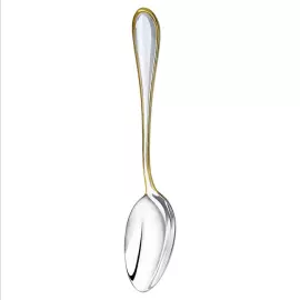Silver-plated set of tablespoons "Droplet" with gilt, for 6 persons