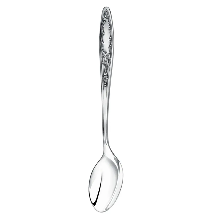 Silver-plated dining set "Flame": fork, spoon, knife, teaspoon, blackened