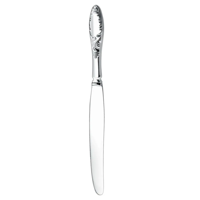 Silver-plated dining set "Flame": fork, spoon, knife, teaspoon, blackened