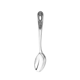 Silver-plated dining set "Drawing No. 1": fork, spoon, knife, teaspoon, blackened, for 6 persons
