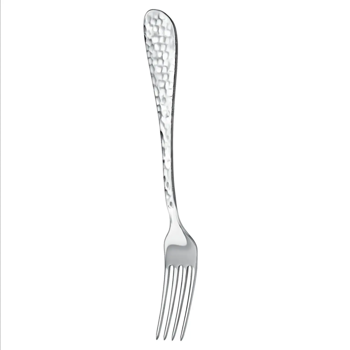 Silver-plated table set "Droplet" forged: fork, spoon, knife, teaspoon