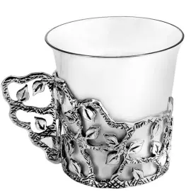 Чашка кофейная "Листопад" серебряная