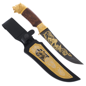 Knife made of black Damascus "Bear" Zlatoust