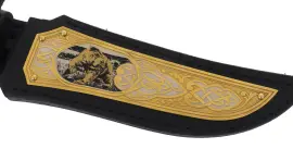 Нож из черного дамаска "Медведь" Златоуст