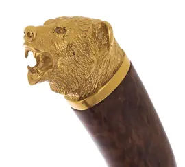 Нож из черного дамаска "Медведь" Златоуст