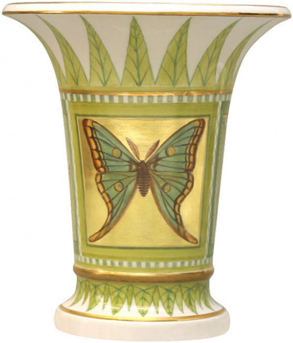 Porcelain vase "Empire" with a pattern of "Peacock Eyes"
