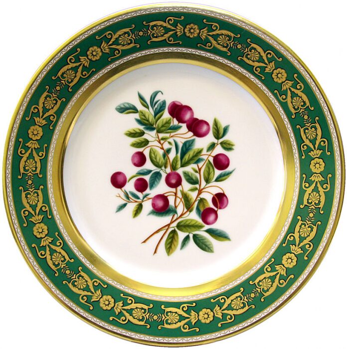 Decorative plate "European" with a "Lingonberry" pattern