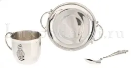 Набор детский серебряный КД "Мальчик" (3 предмета, с кружкой и блюдцем) Набор детский серебряный КД "Мальчик" (3 предмета, с кружкой и блюдцем)