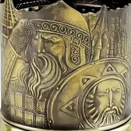 Набор подстаканников "Русские" латунный