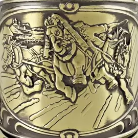 Набор подстаканников "Русские" латунный