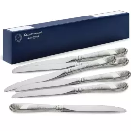 Набор столовых ножей "Метелица" посеребренный