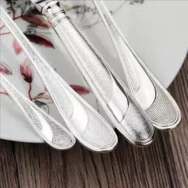 Набор столовых ножей "Метелица" посеребренный