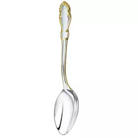 Набор столовых ложек "Лира" посеребренный с позолотой