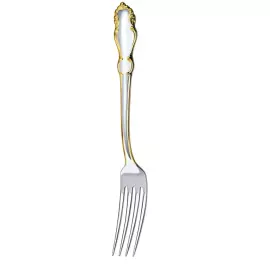 Набор столовых вилок "Лира" посеребренный с позолотой, на 6 персон