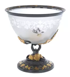 Креманка "Вдохновение" черное серебро с позолотой, Златоуст