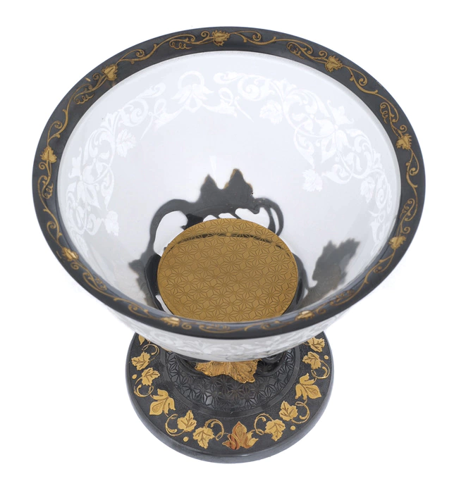 Crematorium "Inspiration" Zlatoust black silver with gilding