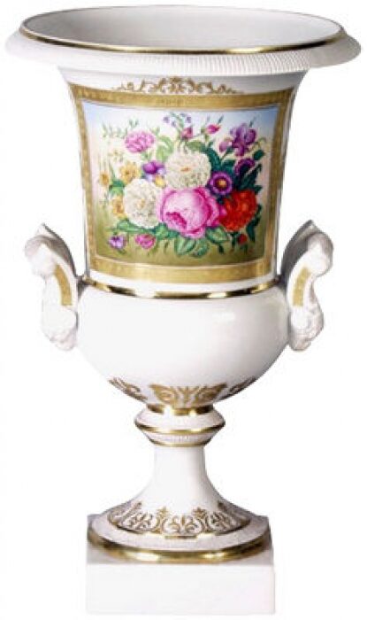 Porcelain vase "Crater" with a "Golden" pattern