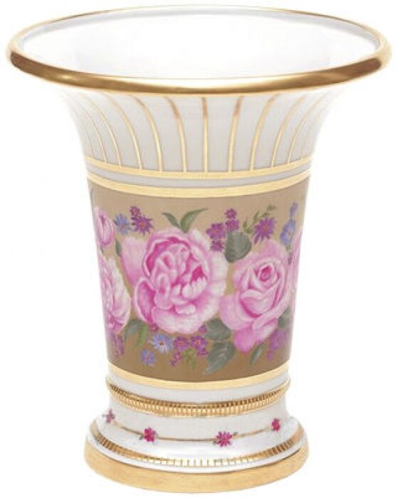 Porcelain vase "Empire" with a pattern "Memory"