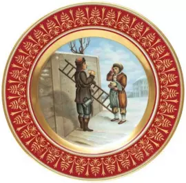 Декоративная тарелка "Mazarin - Фонарщик. Гурьевский"