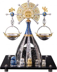 Сувенир из серебра - знак зодиака "Весы"
