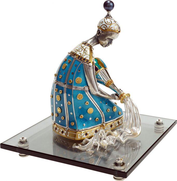 Souvenir made of silver - zodiac sign "Aquarius"