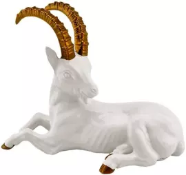 Статуэтка "Козерог", цвет: белый