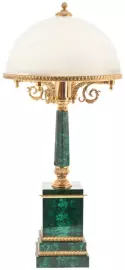 Настольная лампа из малахита "Президентская"